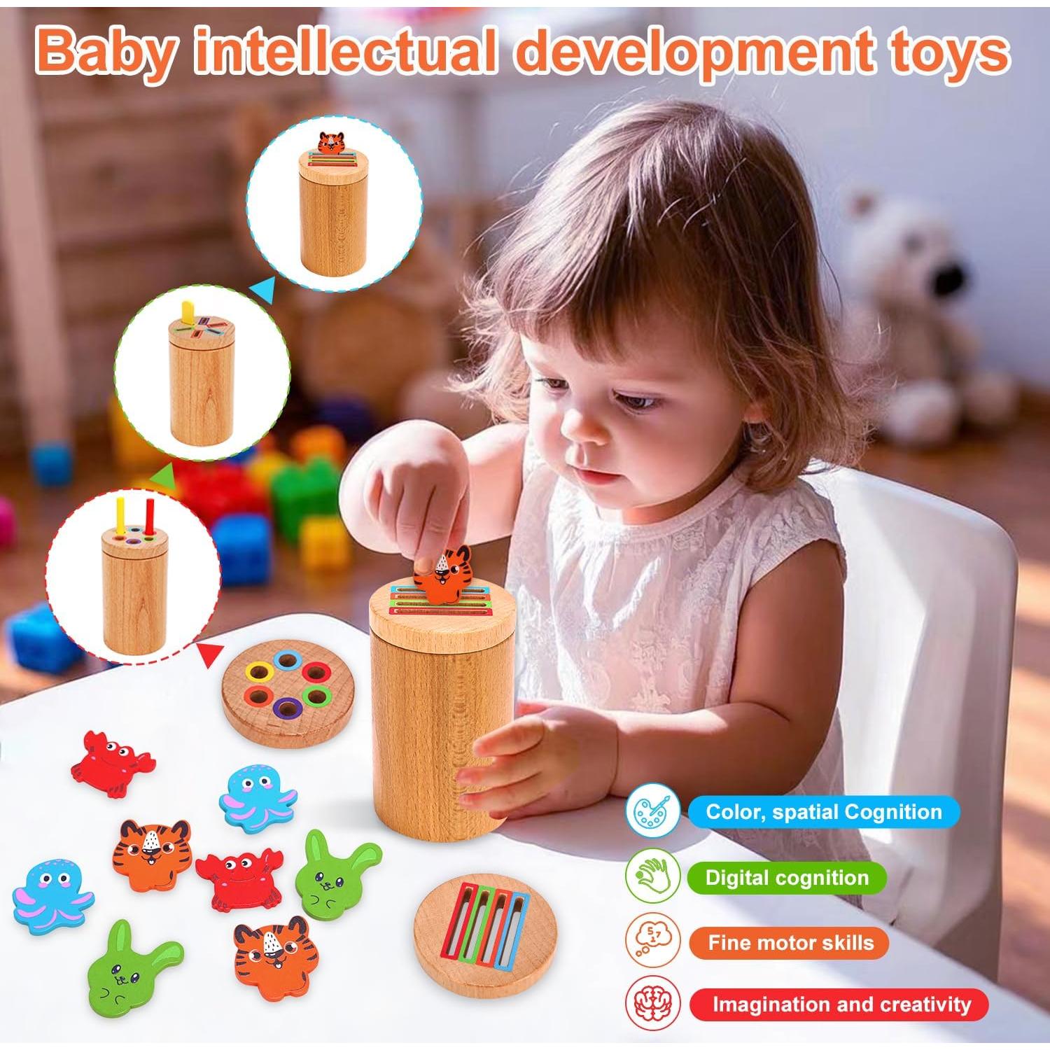 Juguete Montessori Diancy 3 en 1 37 Piezas Madera 36 meses+