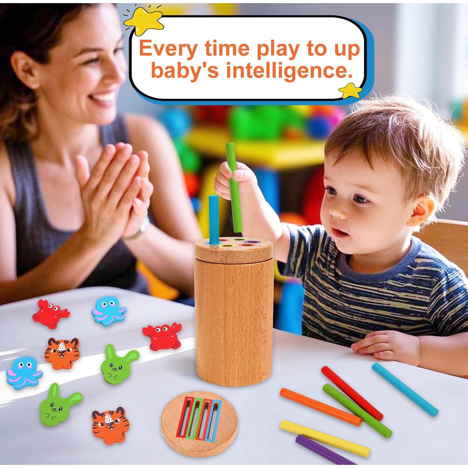 Juguete Montessori Diancy 3 en 1 37 Piezas Madera 36 meses+