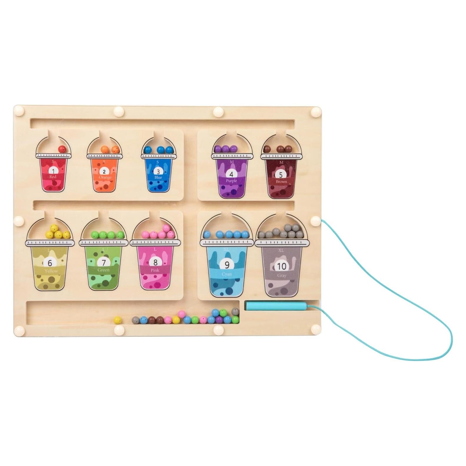 Laberinto Magnético de Colores y Números Adena - Juguete Educativo