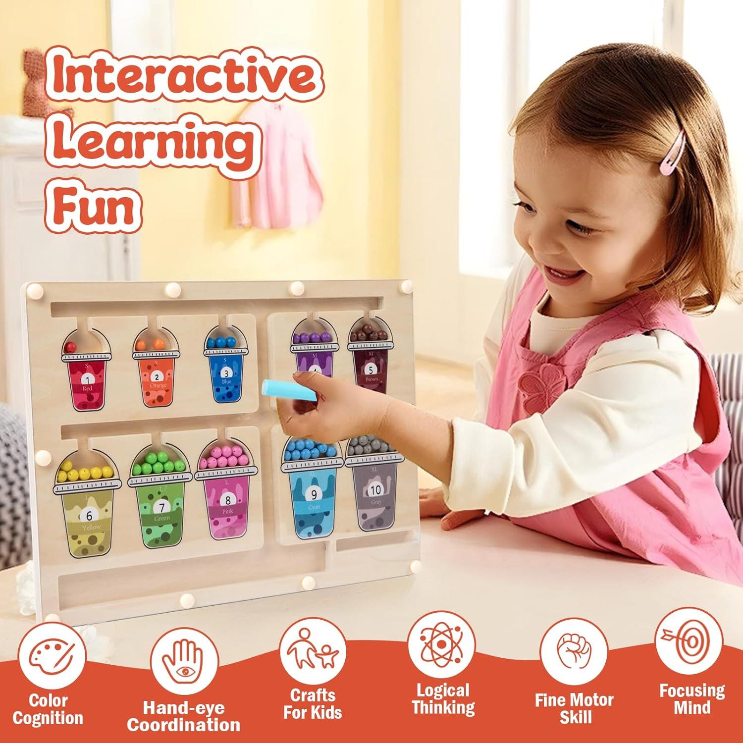 Laberinto Magnético de Colores y Números Adena - Juguete Educativo