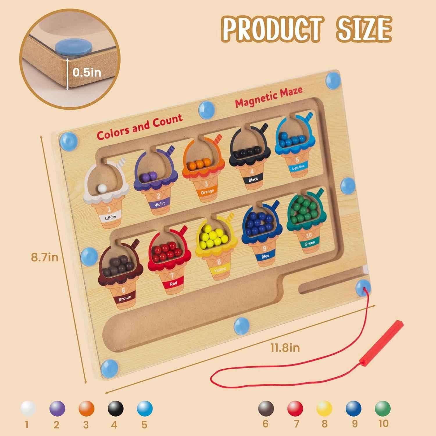 Rompecabezas Magnético de Madera WOODENFUN 30x22 cm para Niños