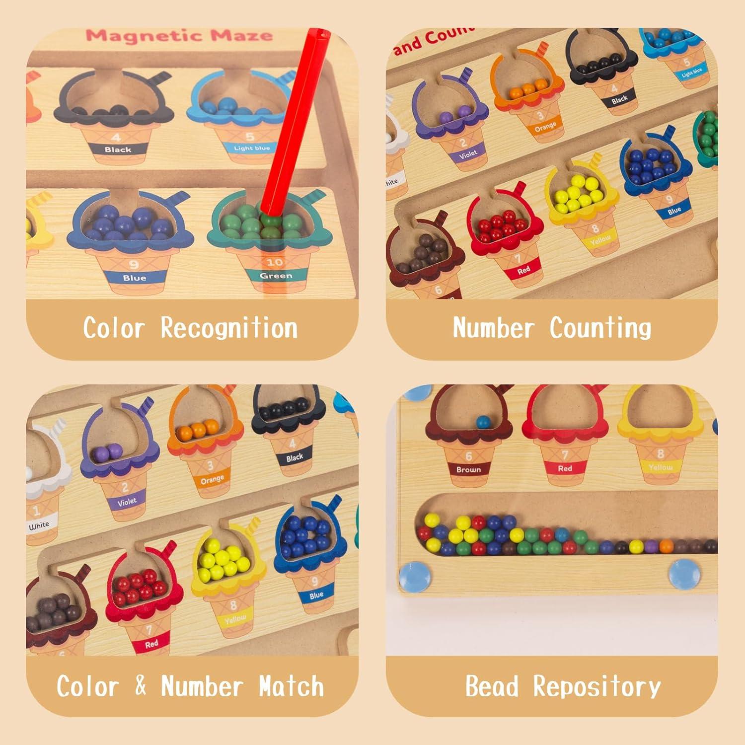 Rompecabezas Magnético de Madera WOODENFUN 30x22 cm para Niños