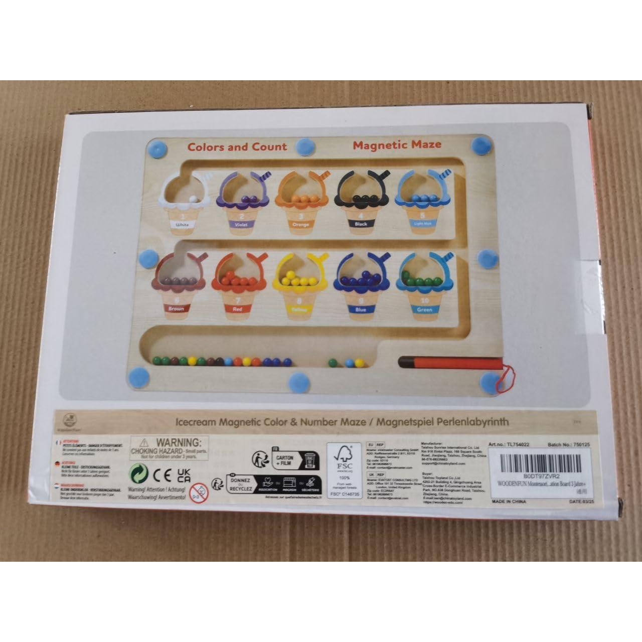 Rompecabezas Magnético de Madera WOODENFUN 30x22 cm para Niños