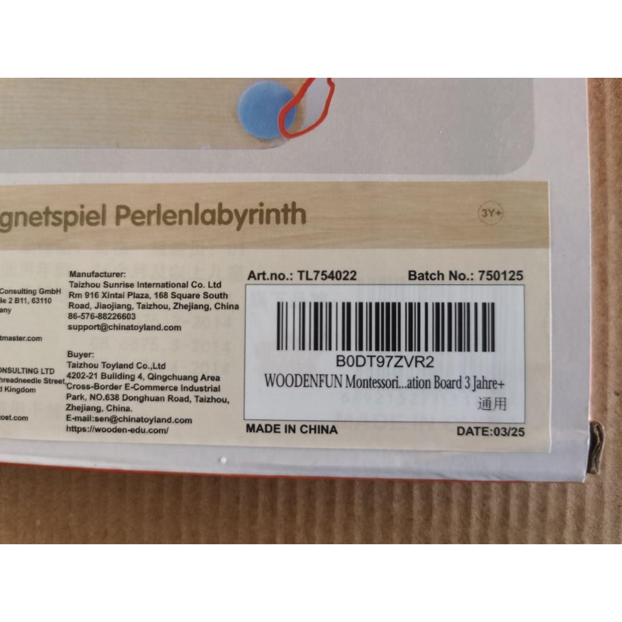 Rompecabezas Magnético de Madera WOODENFUN 30x22 cm para Niños