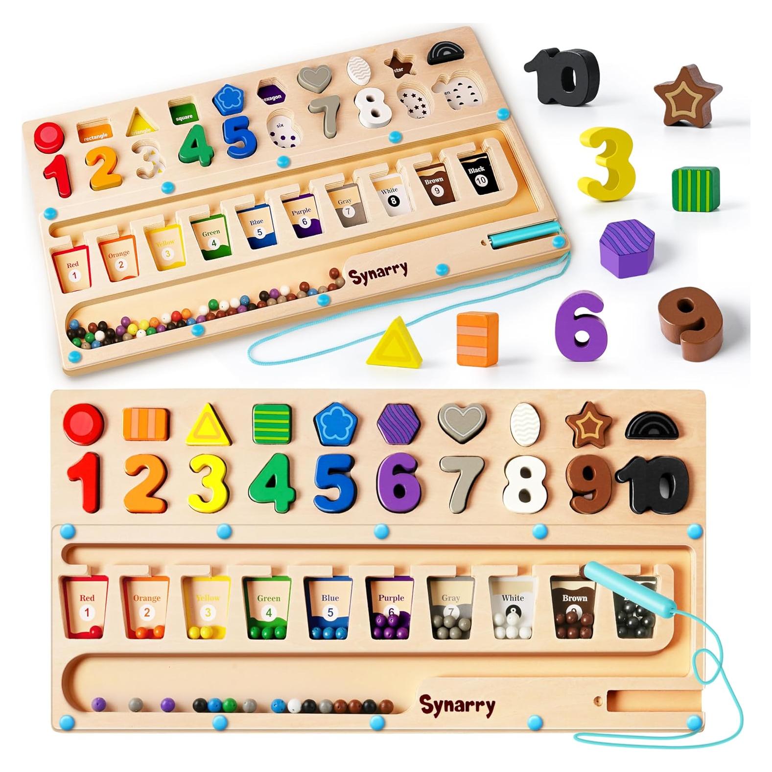 Juguete Montessori SYNARRY Laberinto Magnético 3 en 1