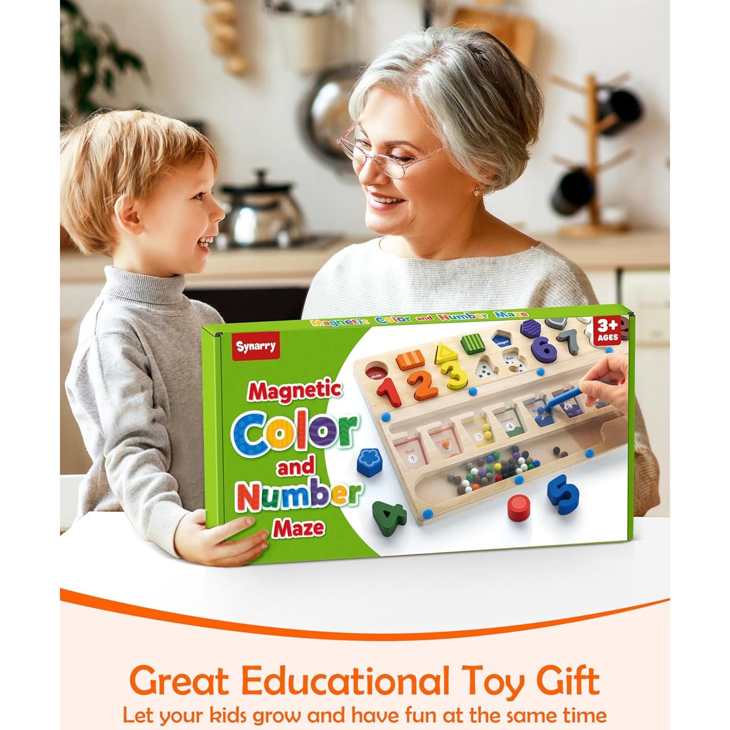 Juguete Montessori SYNARRY Laberinto Magnético 3 en 1