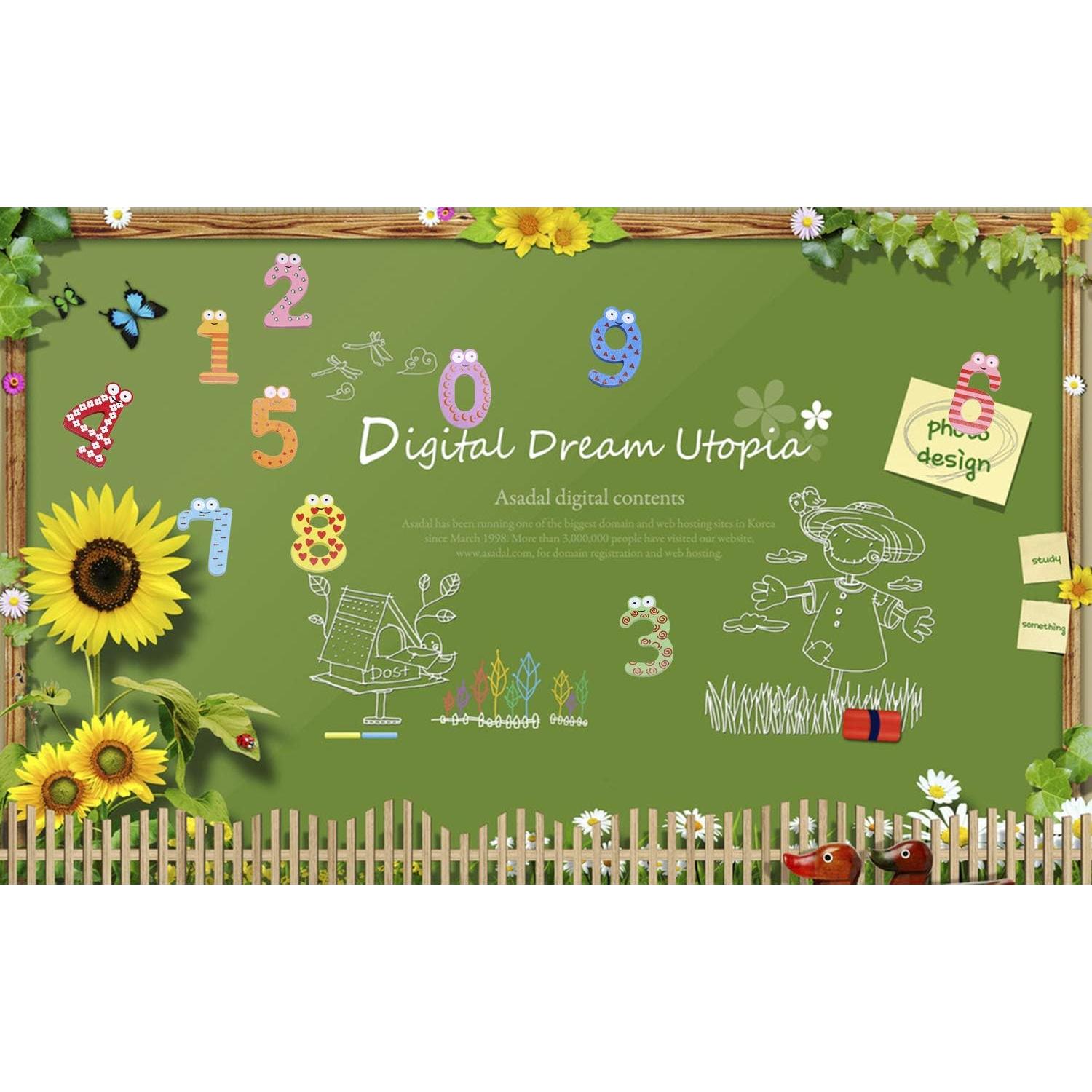 Imanes de Madera PENTA ANGEL 10 Pcs Números Grandes