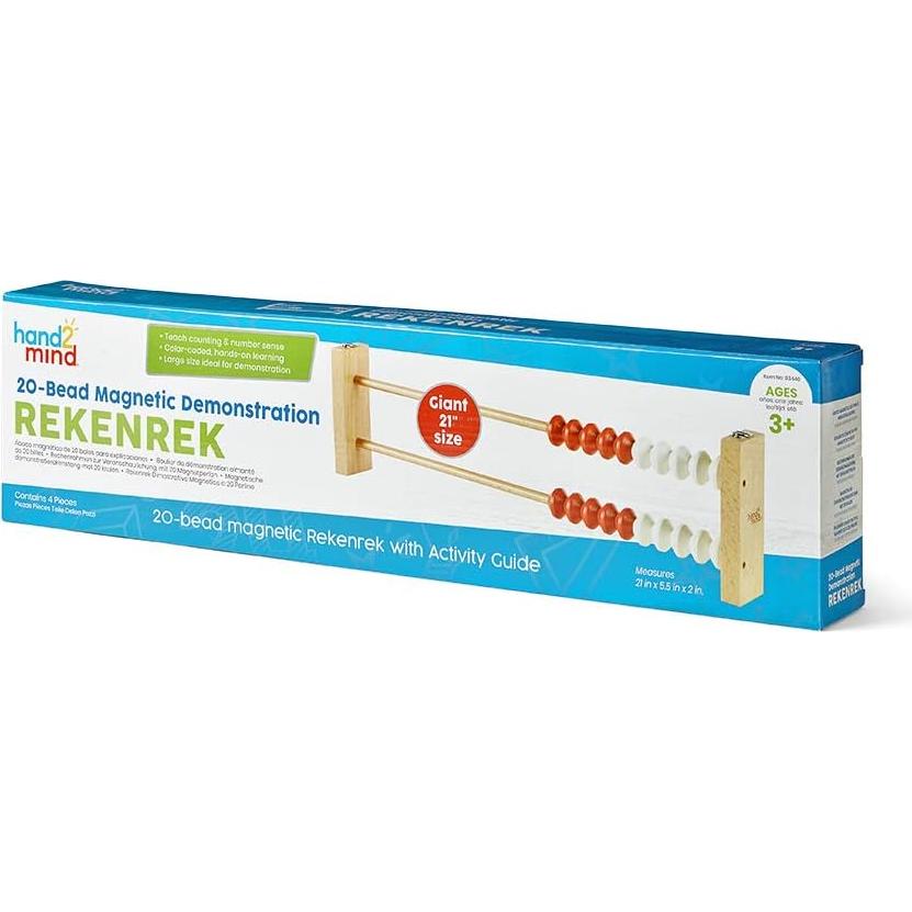 Ábaco Rekenrek Hand2mind 93440 con 20 Bolas de Colores