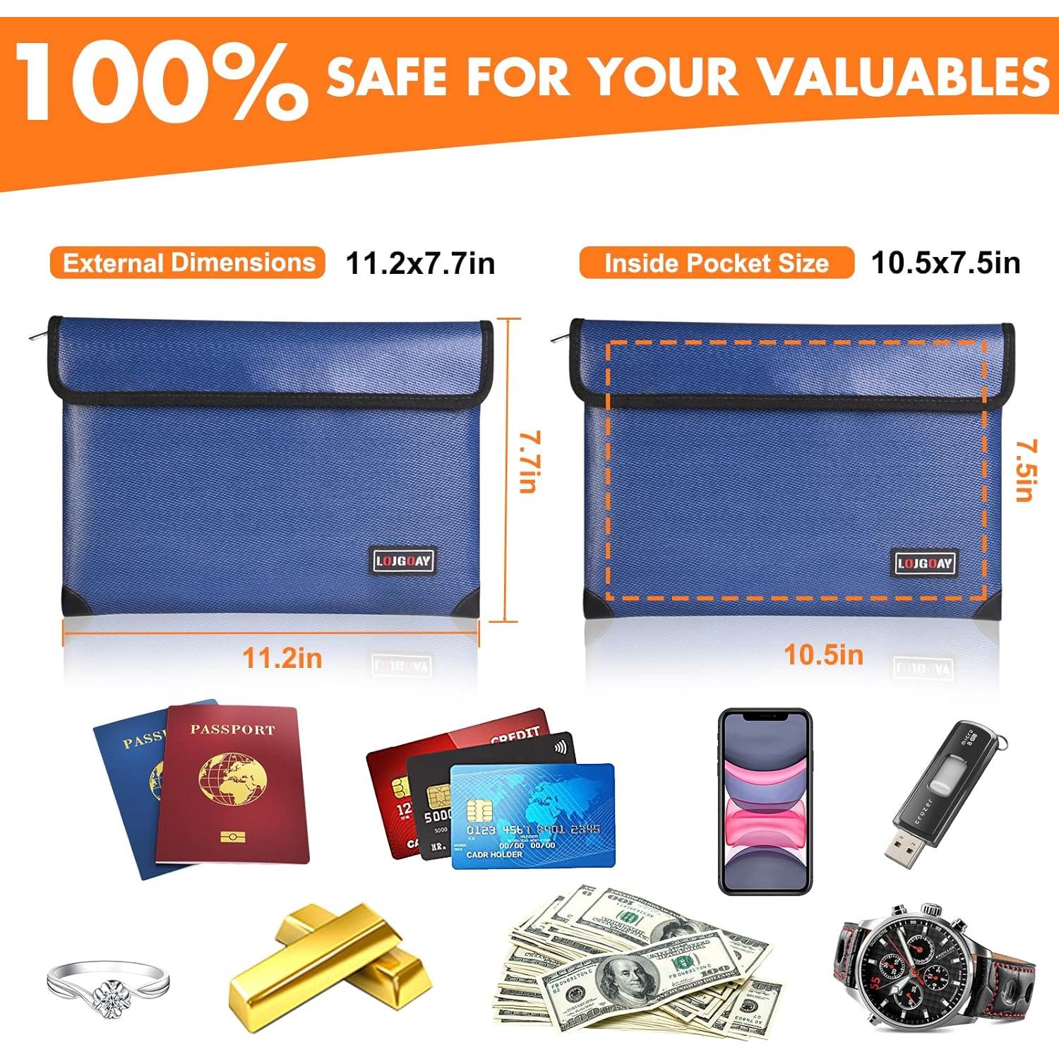 Bolsa Documentos Ignífuga LOJ 27.9x19.6cm Impermeable