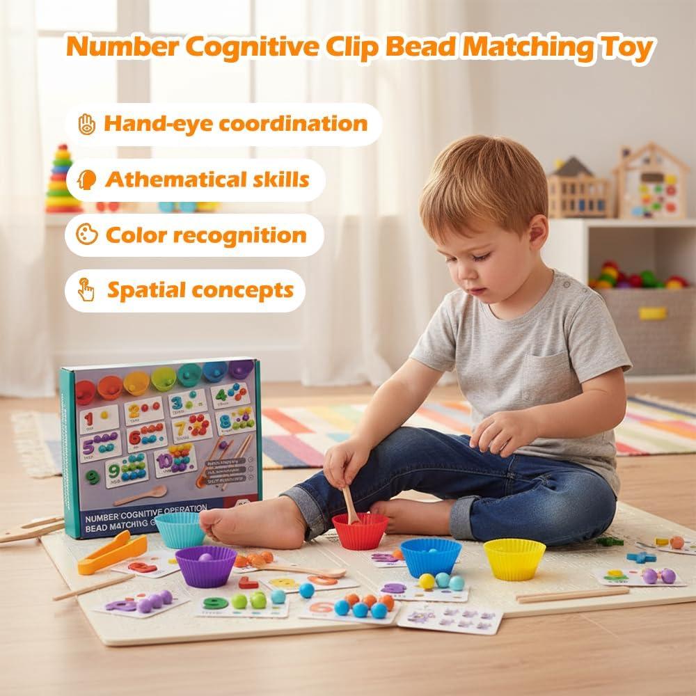 Juego de Matemáticas Montessori de Madera para Niños 2-6 Años