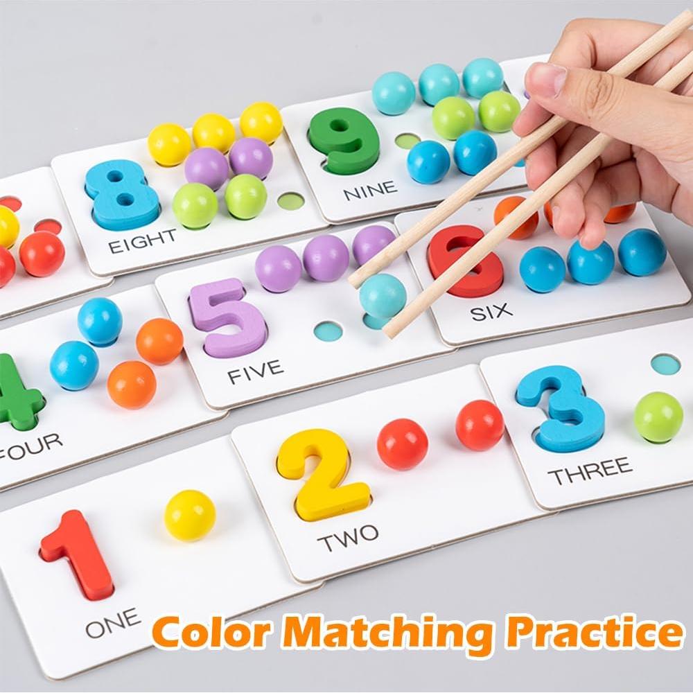 Juego de Matemáticas Montessori de Madera para Niños 2-6 Años
