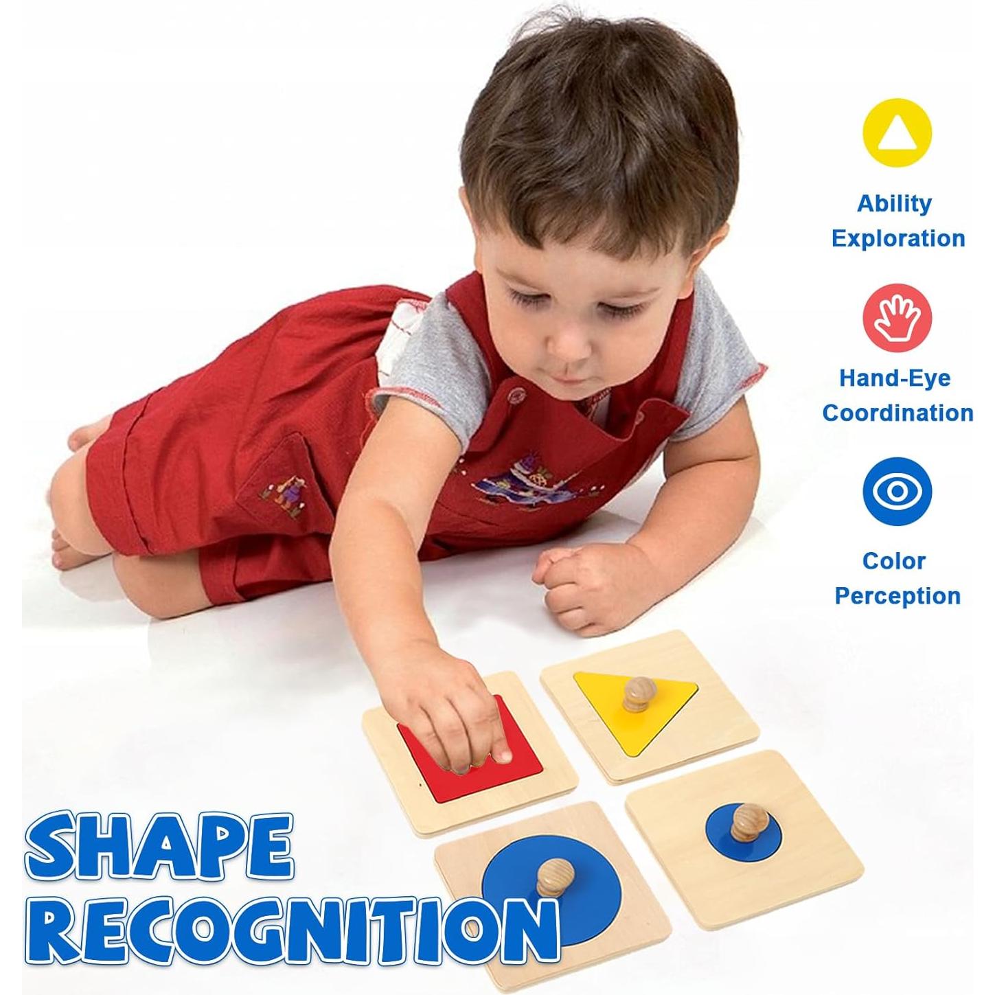 Rompecabezas Geométrico Adena Montessori 24 Formas Coloridas