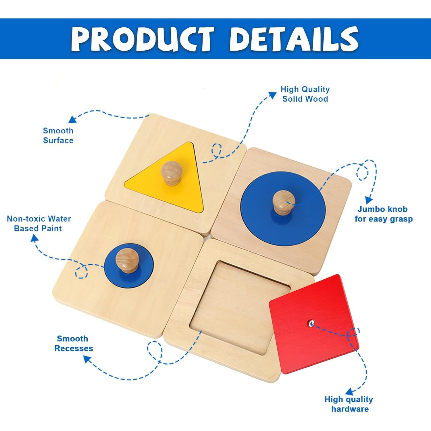 Rompecabezas Geométrico Adena Montessori 24 Formas Coloridas