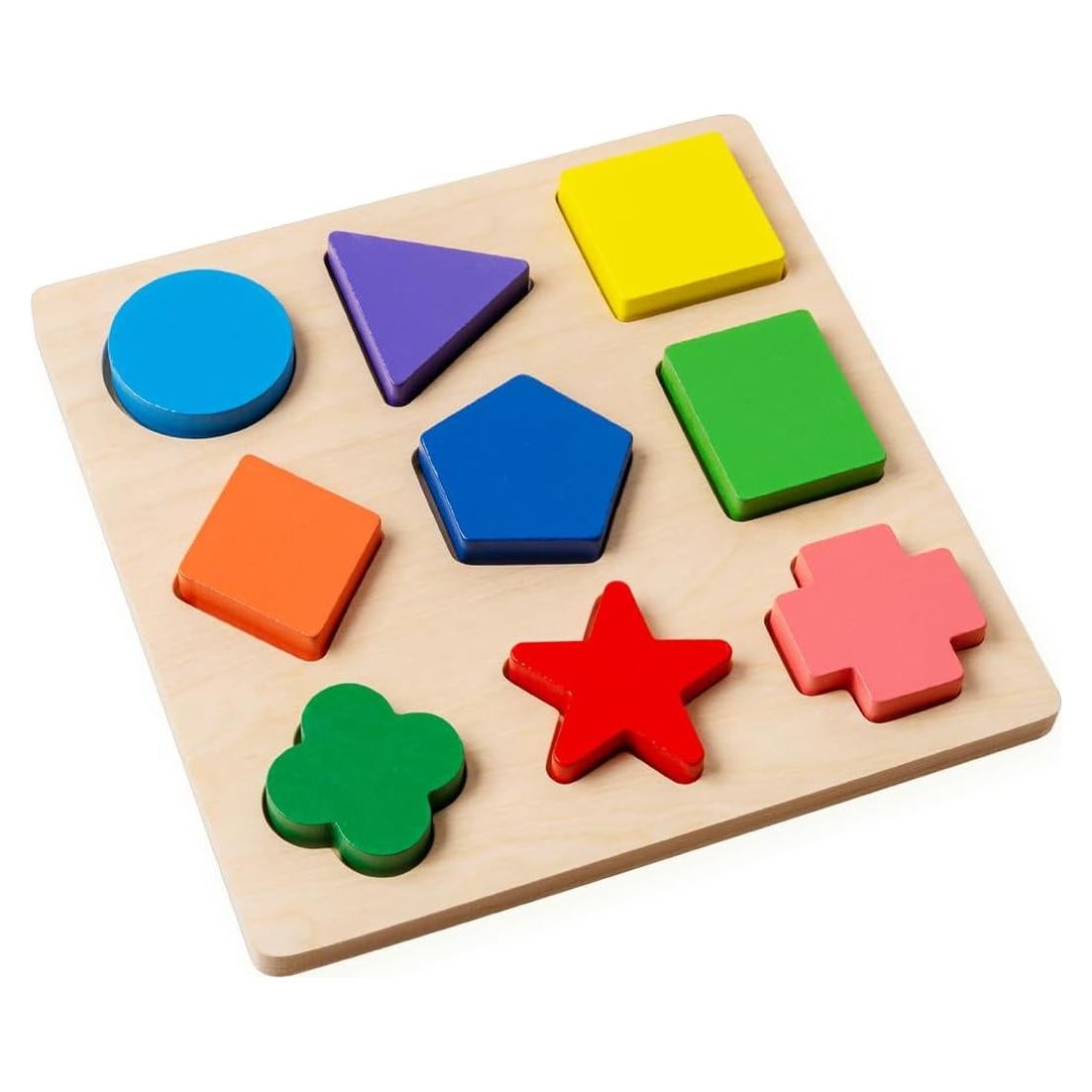 Rompecabezas de Madera Colorido GYBBER&MUMU para Niños 18+ Meses