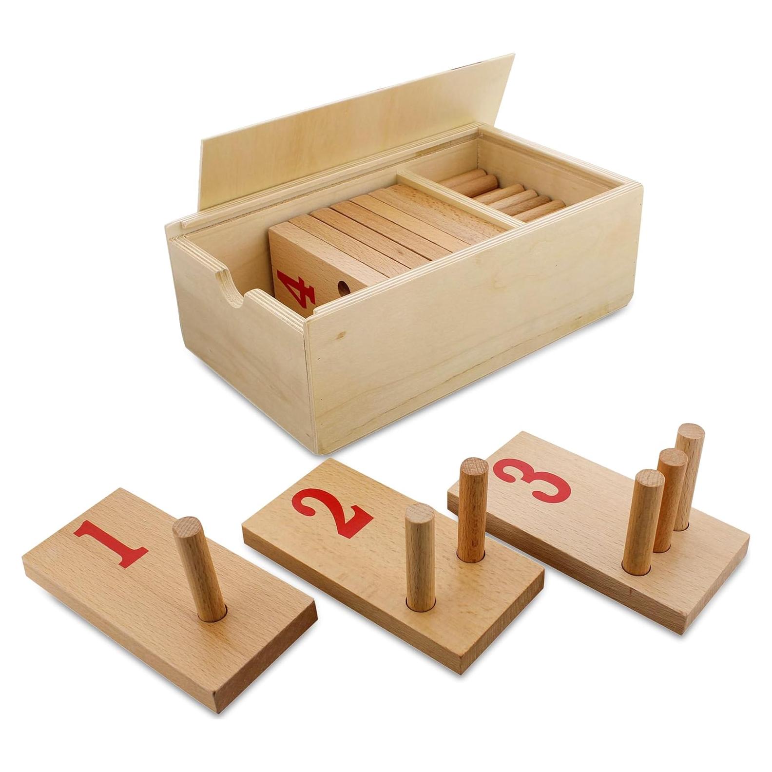 Juego de Rompecabezas de Madera Acorn Baby - Números y Clavos