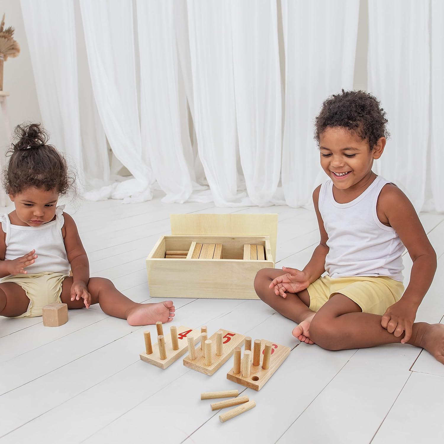 Juego de Rompecabezas de Madera Acorn Baby - Números y Clavos