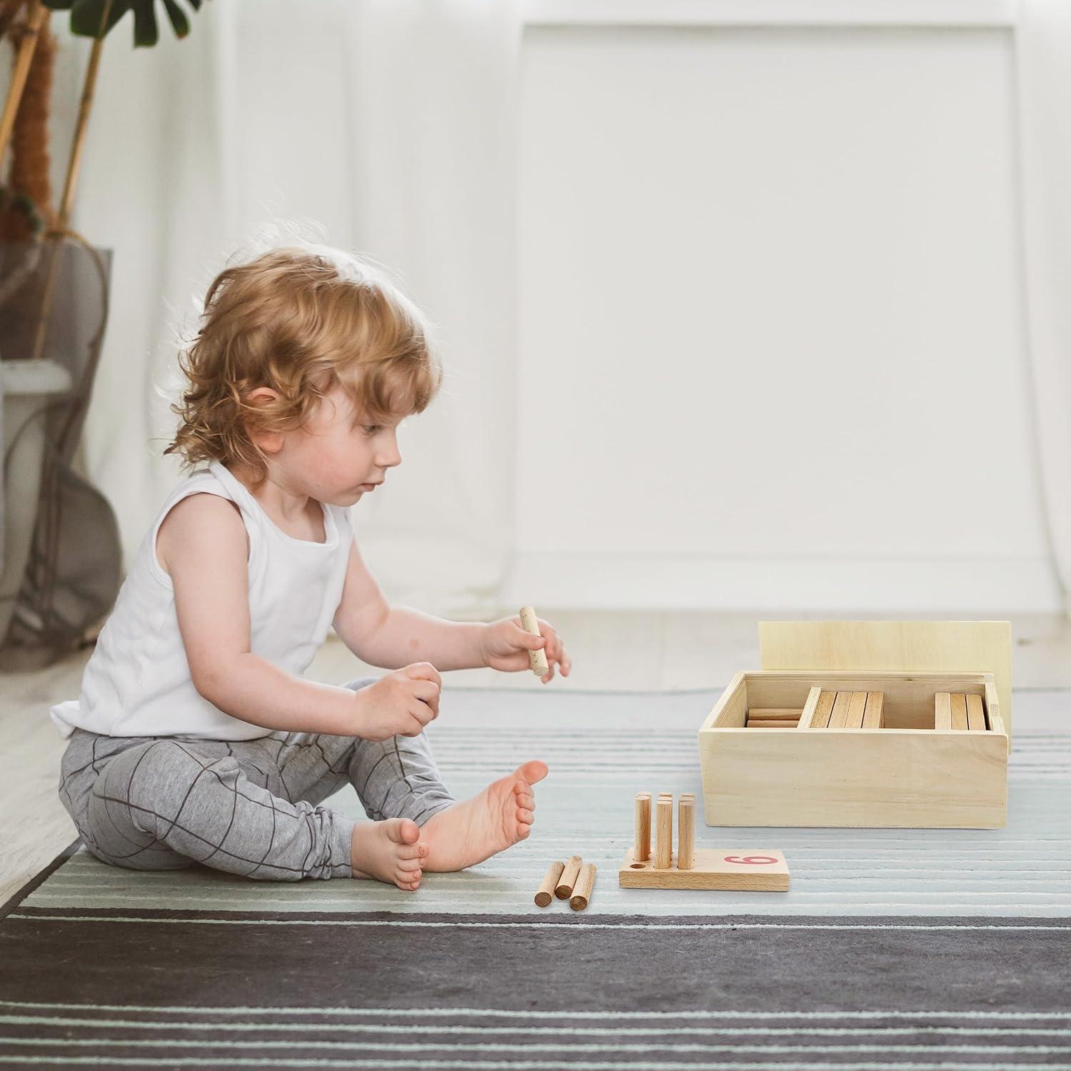 Juego de Rompecabezas de Madera Acorn Baby - Números y Clavos