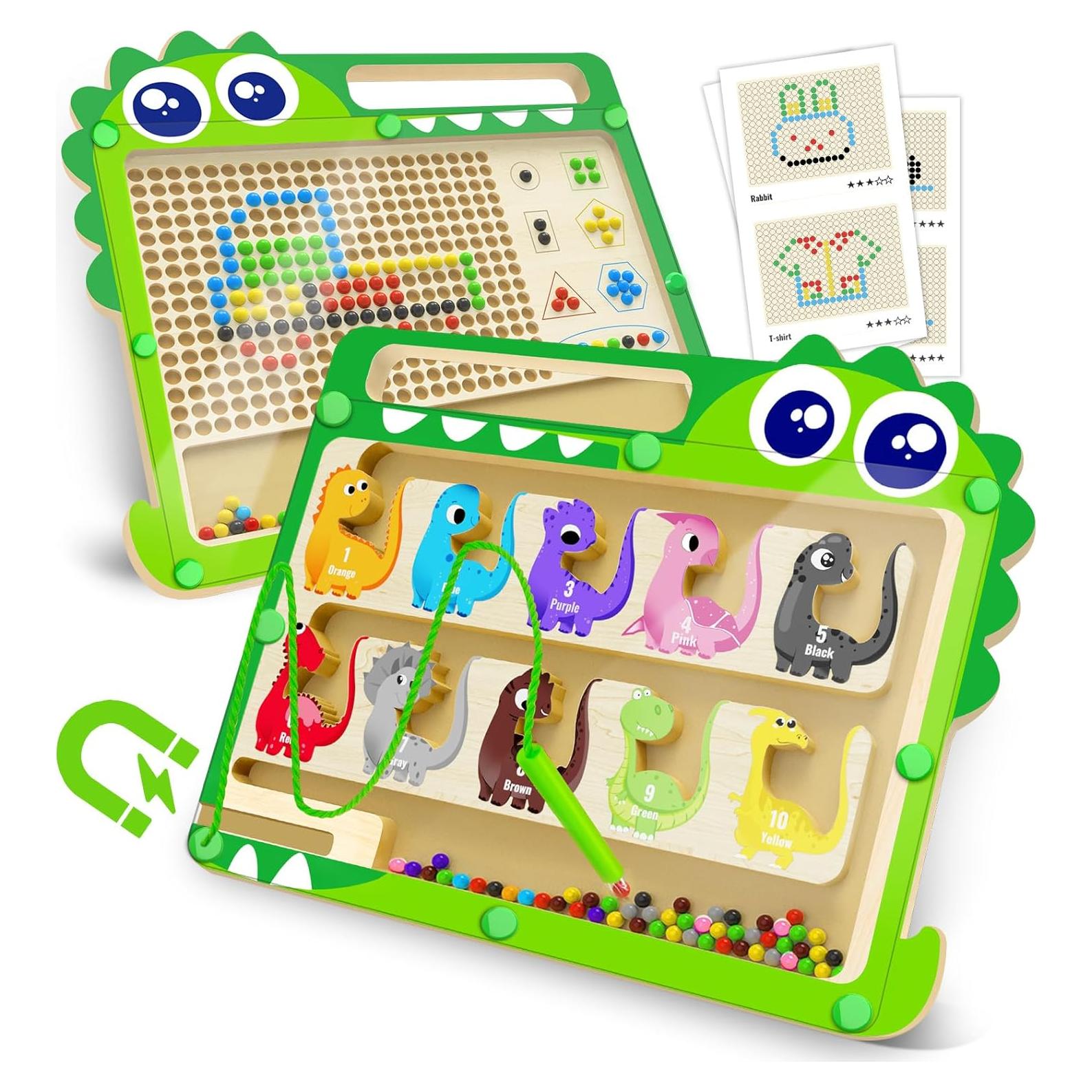 Tablero Educativo Magnético 2-en-1 FunMission con Dinosaurios