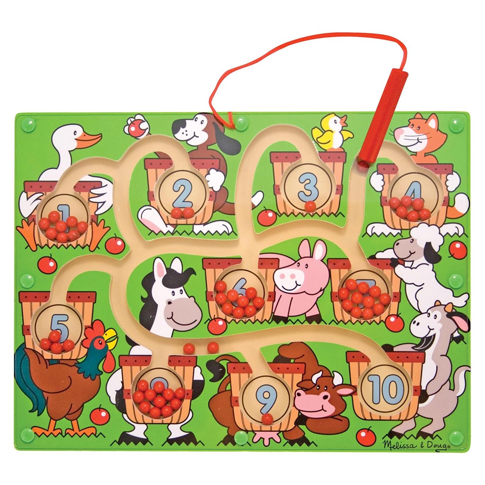 Laberinto de Números Melissa & Doug - Juguete de Madera 3-5 Años