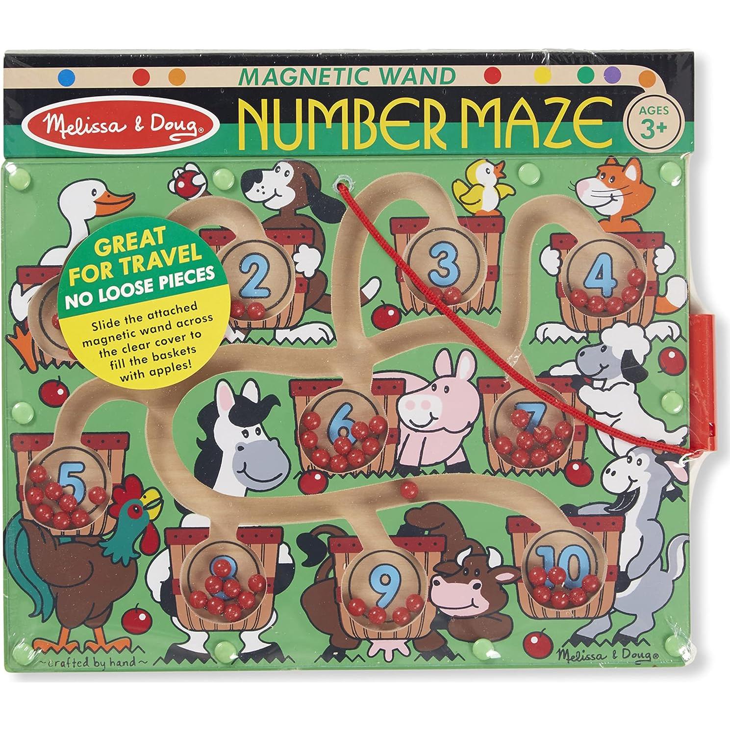 Laberinto de Números Melissa & Doug - Juguete de Madera 3-5 Años