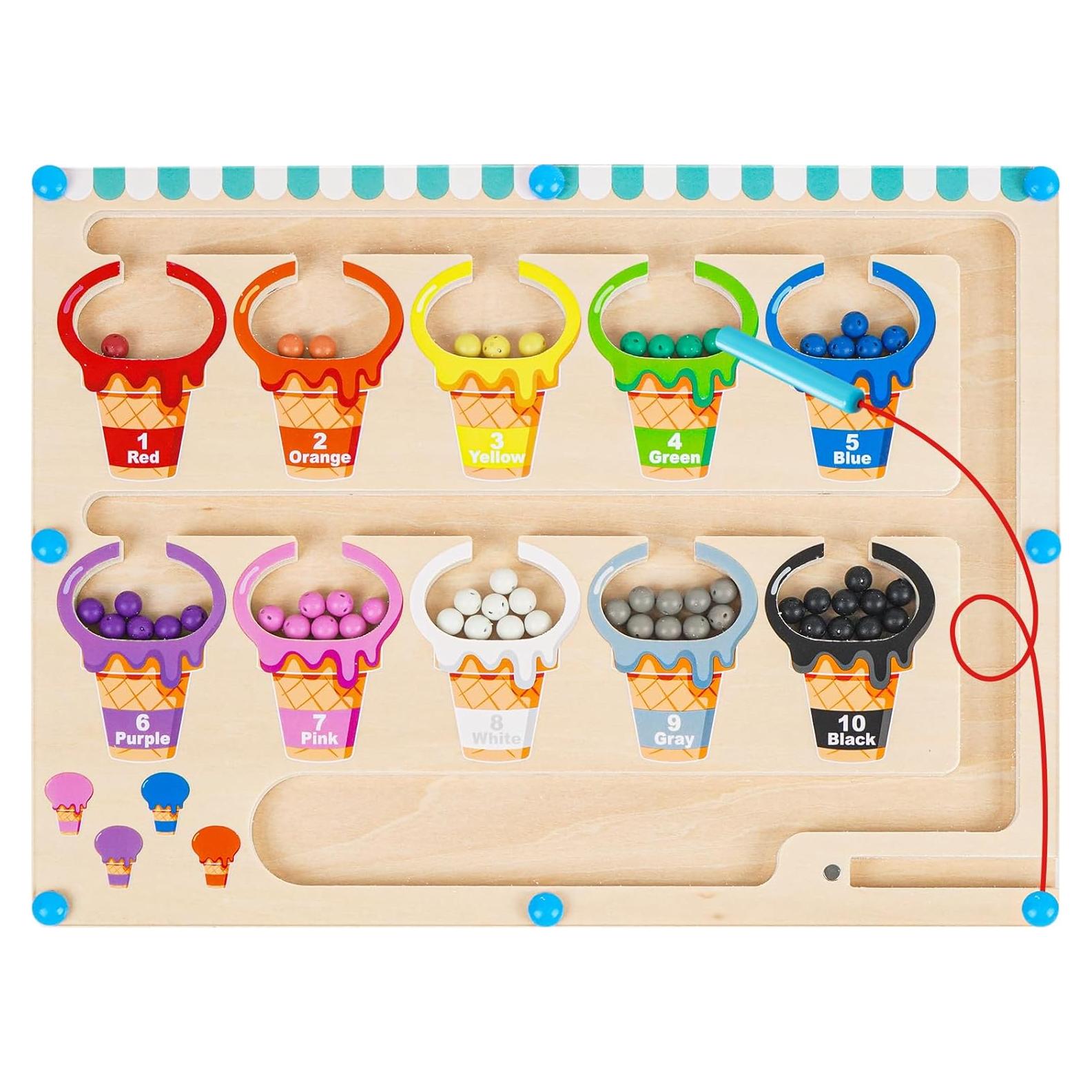 Laberinto Magnético de Colores y Números Melofaver 29.5x22.5cm