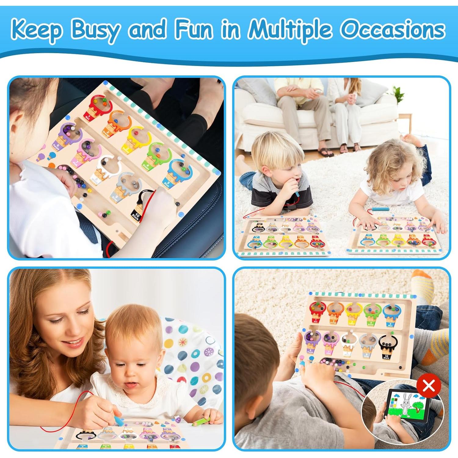 Laberinto Magnético de Colores y Números Melofaver 29.5x22.5cm