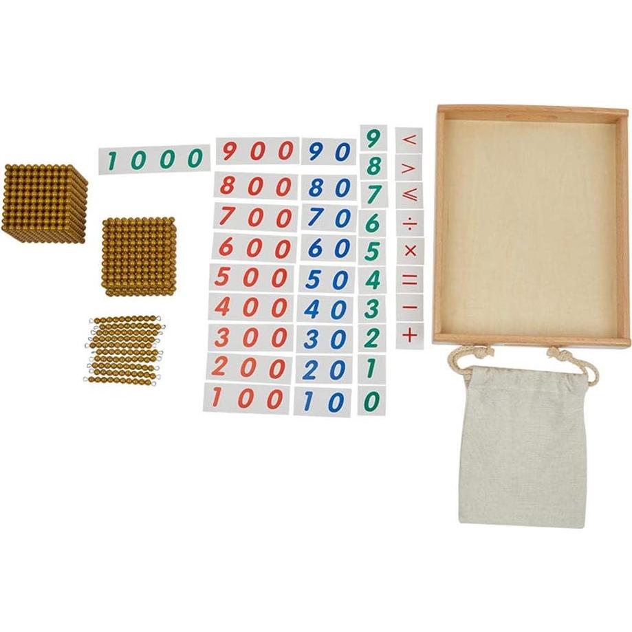 Juego de Matemáticas Montessori Kghios con Bolas Doradas