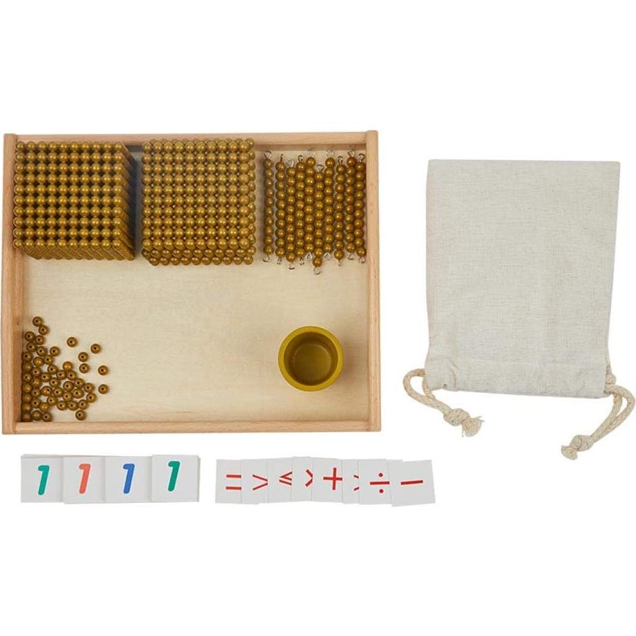 Juego de Matemáticas Montessori Kghios con Bolas Doradas