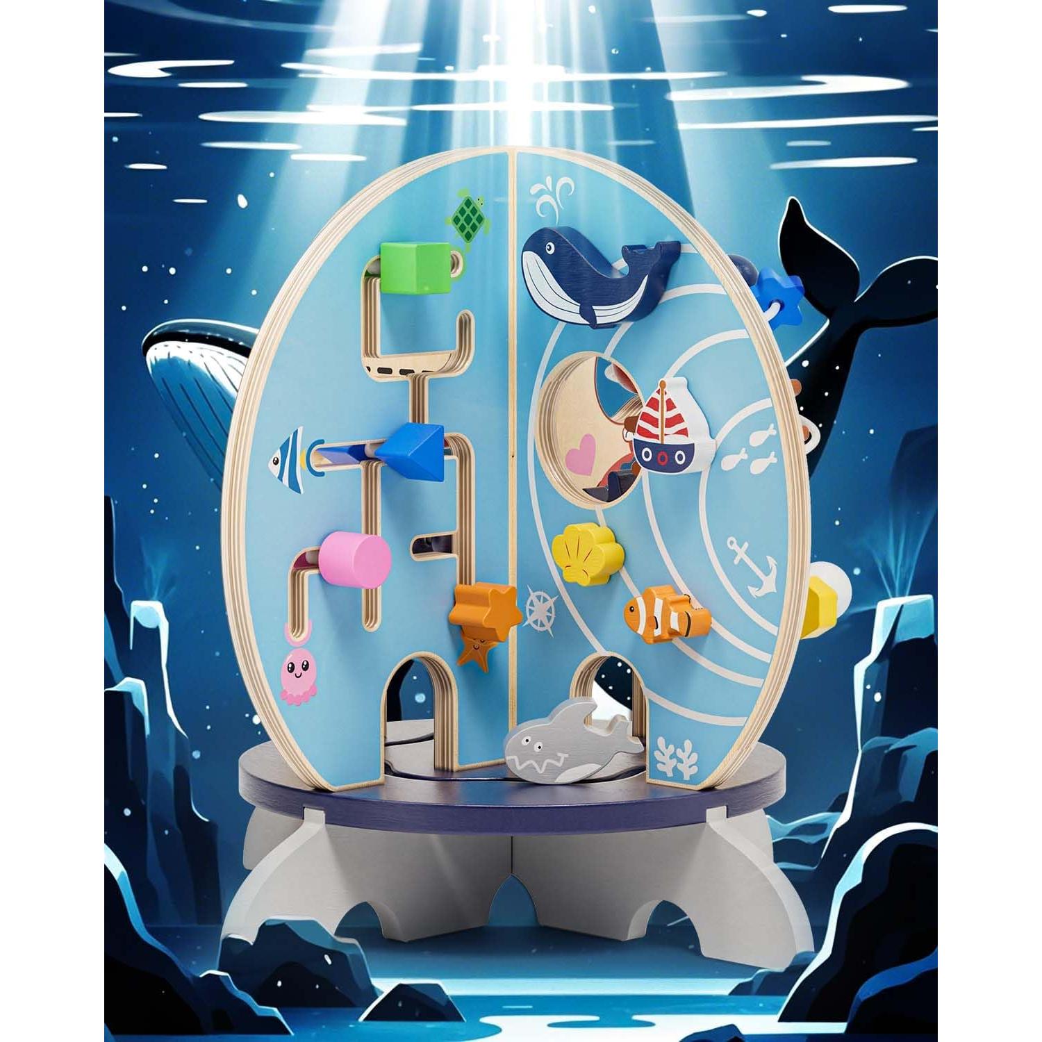 Tablero Ocupado de Madera Océano RRIBOUDWAN 23.9cm para Bebés