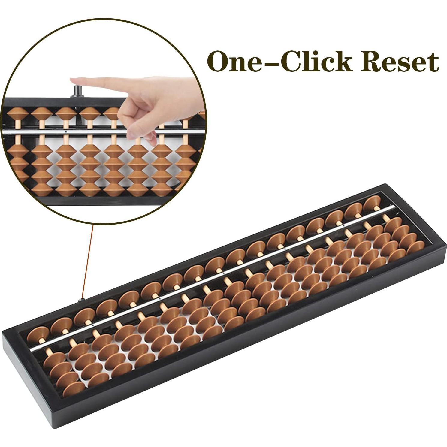 Ábaco Digital Profesional 17 Columnas Lizbin Marrón