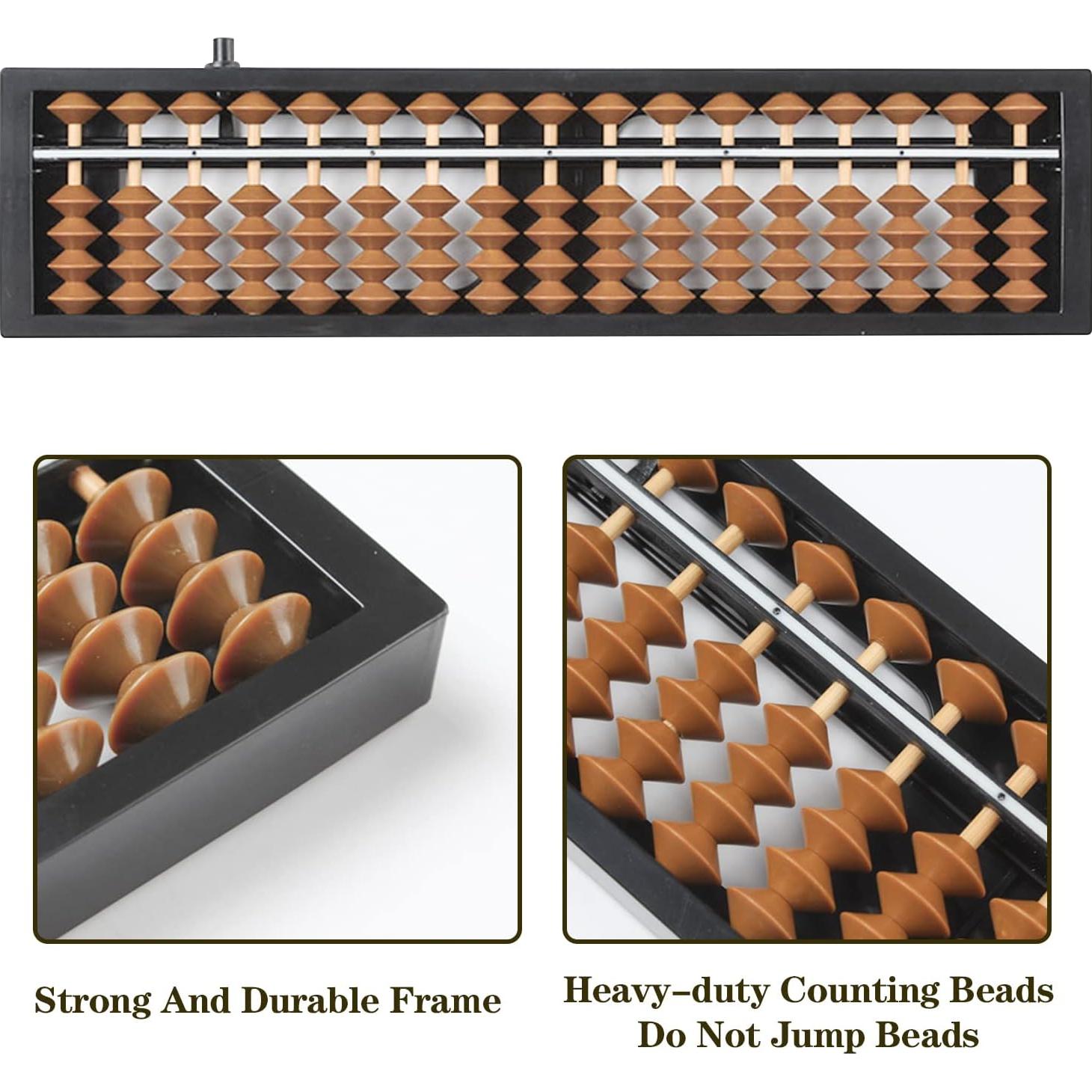 Ábaco Digital Profesional 17 Columnas Lizbin Marrón