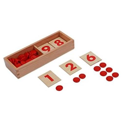 Tarjetas y Contadores Adena Montessori - Juegos Matemáticos 1-10