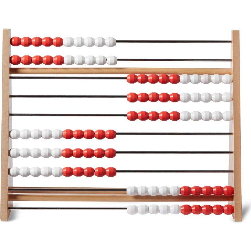 Rekenrek 100 Bolas de Madera hand2mind - Ábaco Matemático 52.8x16.5cm
