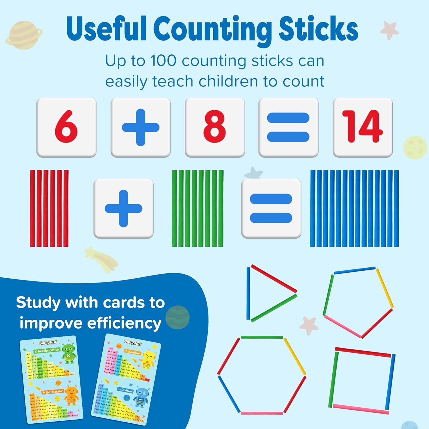 Ábaco de Madera Gotoofun con Pizarra Doble Cara y Accesorios