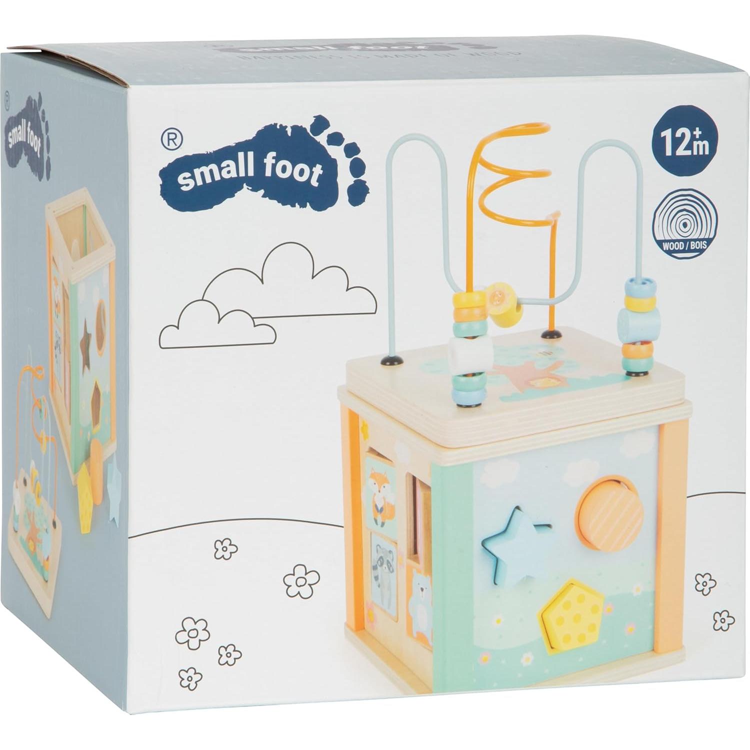 Cubo de Actividades de Madera Pastel Small Foot 19x17x18 cm