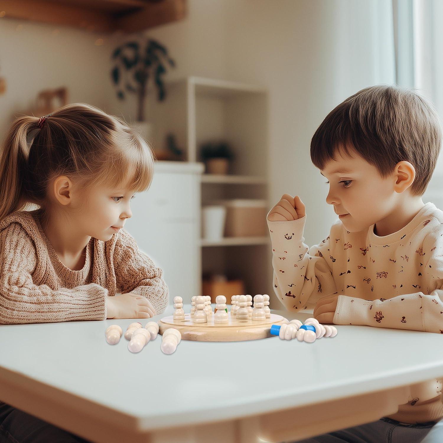 Juego de Ajedrez de Memoria de Madera Gothink 19x19 cm