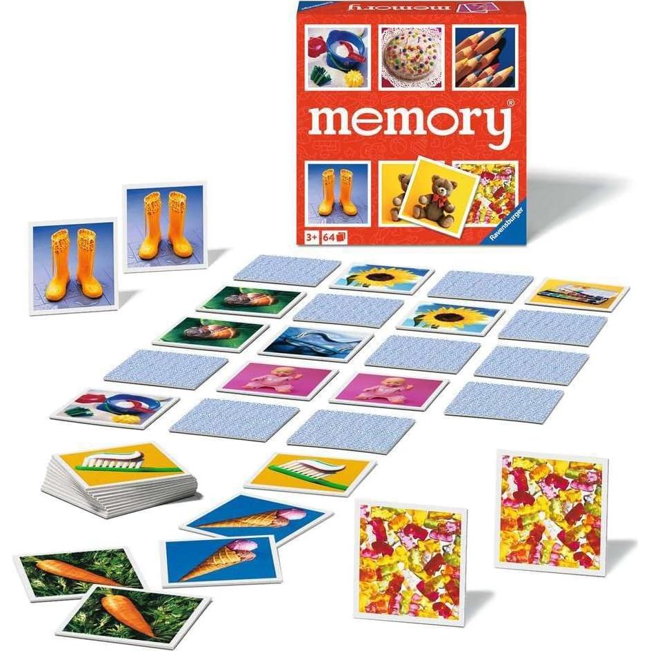Juego de Memoria Junior Ravensburger | Emparejamiento de Imágenes | 32 Imágenes para Niños de 3 Años