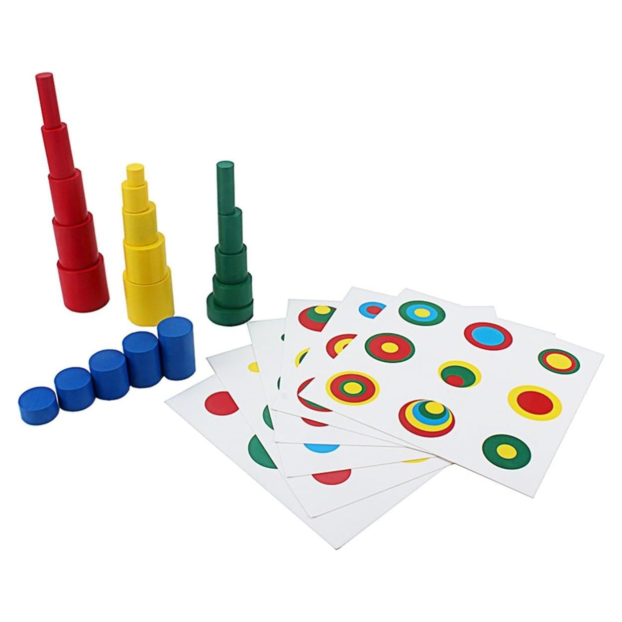 Cilindro de Color Montessori Thoth 20 Piezas con Tarjetas