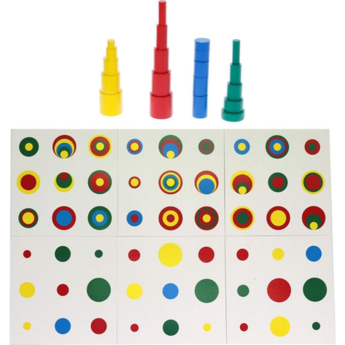 Cilindro de Color Montessori Thoth 20 Piezas con Tarjetas