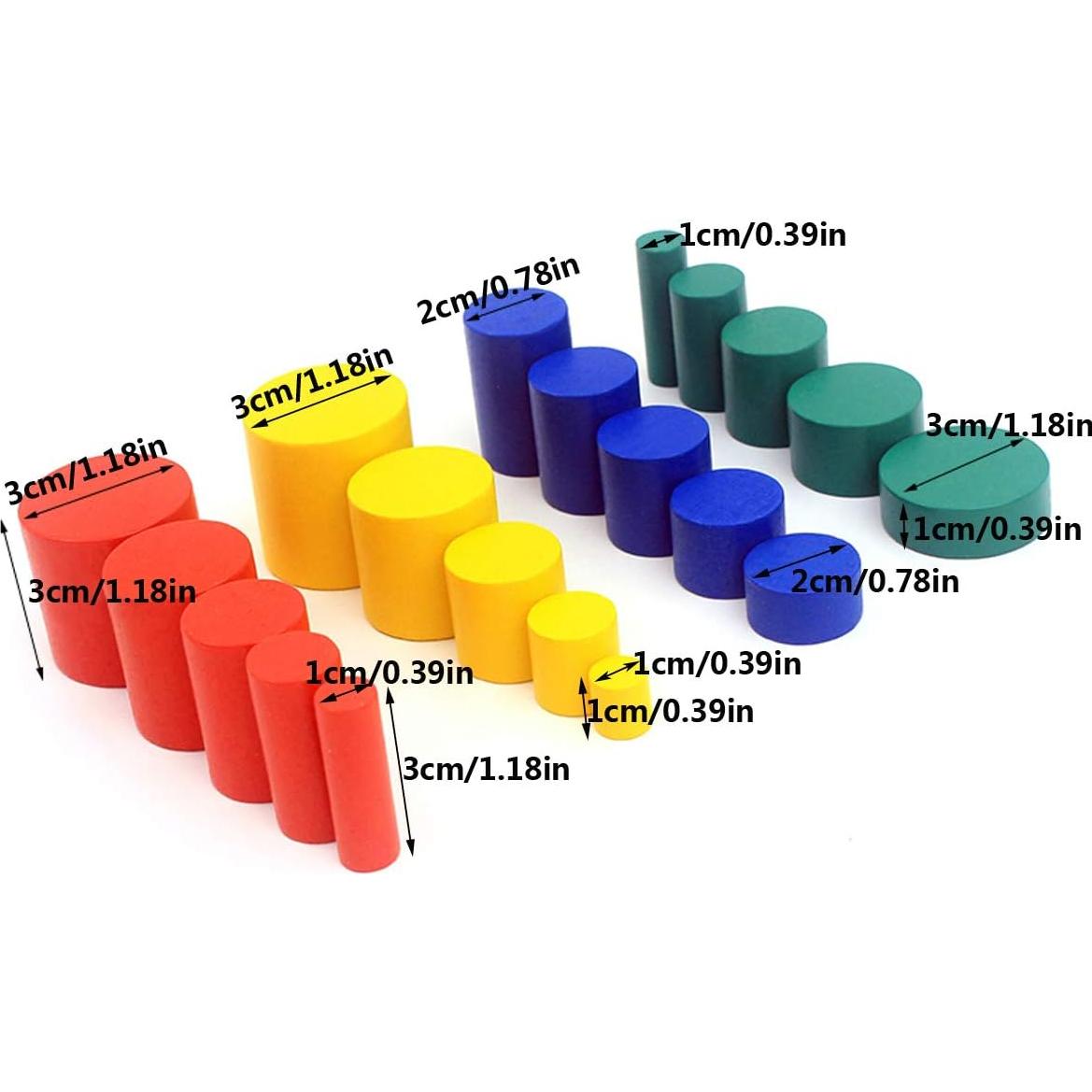 Cilindro de Color Montessori Thoth 20 Piezas con Tarjetas