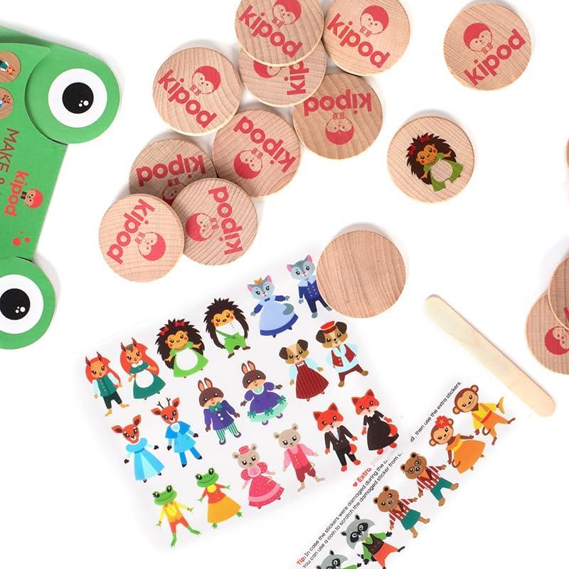 Juego de Memoria Montessori Kipod - 18 Fichas de Madera