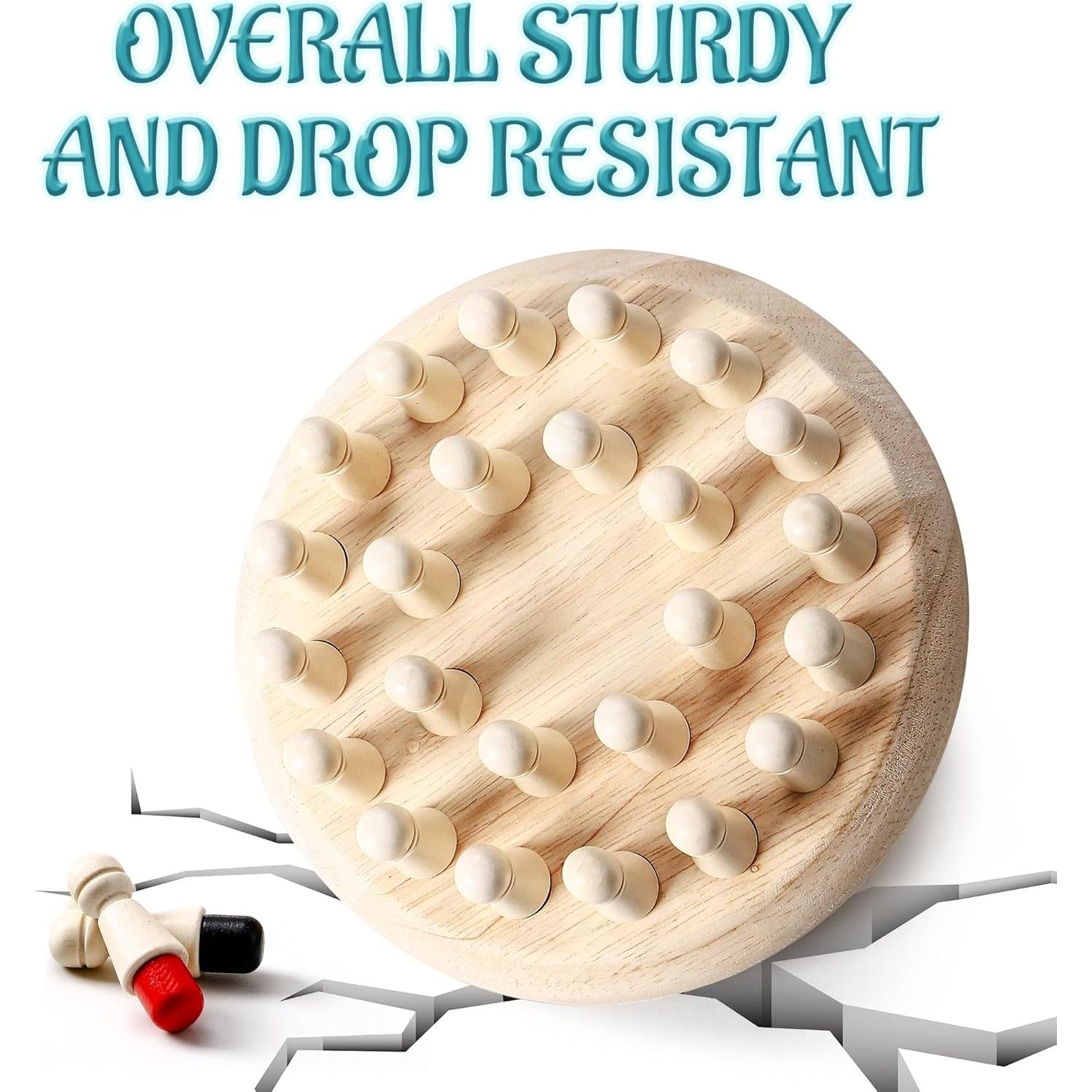 Juego de Memoria Ajedrez de Madera Yunhe 16.9x16.9cm para Niños