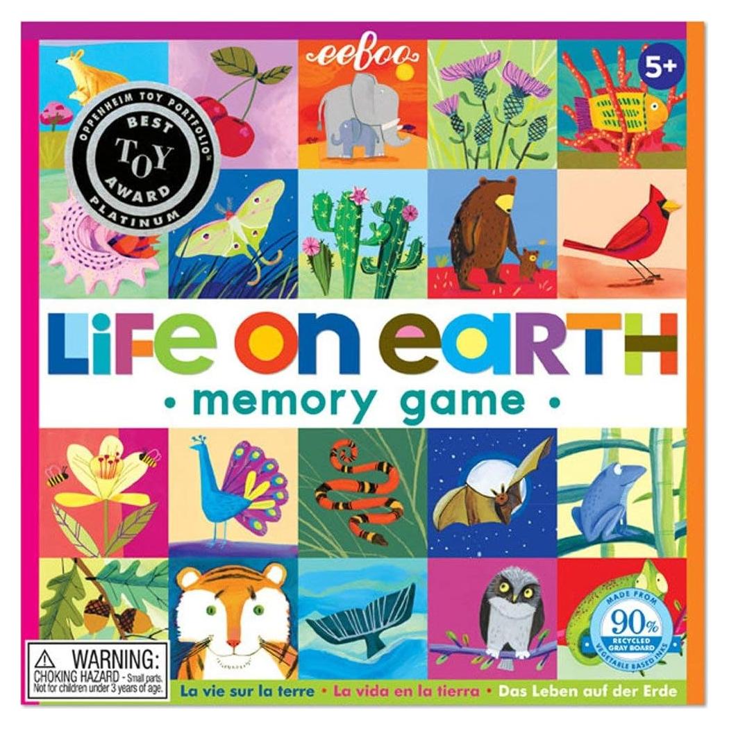 Juego de Memoria Vida en la Tierra Eeboo 24 Pares 5.72 cm