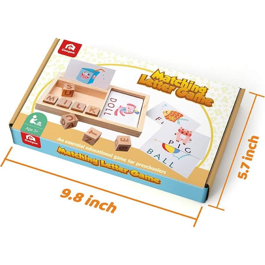 Juego de Ortografía Coogam - Puzzle Educativo de Madera 68 Piezas