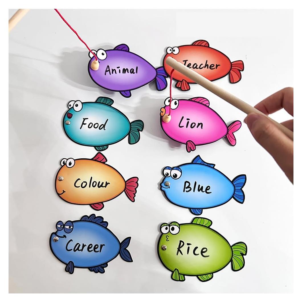 Juego de Pesca Magnético Lachilly para Niños - 16 Tarjetas Borrables