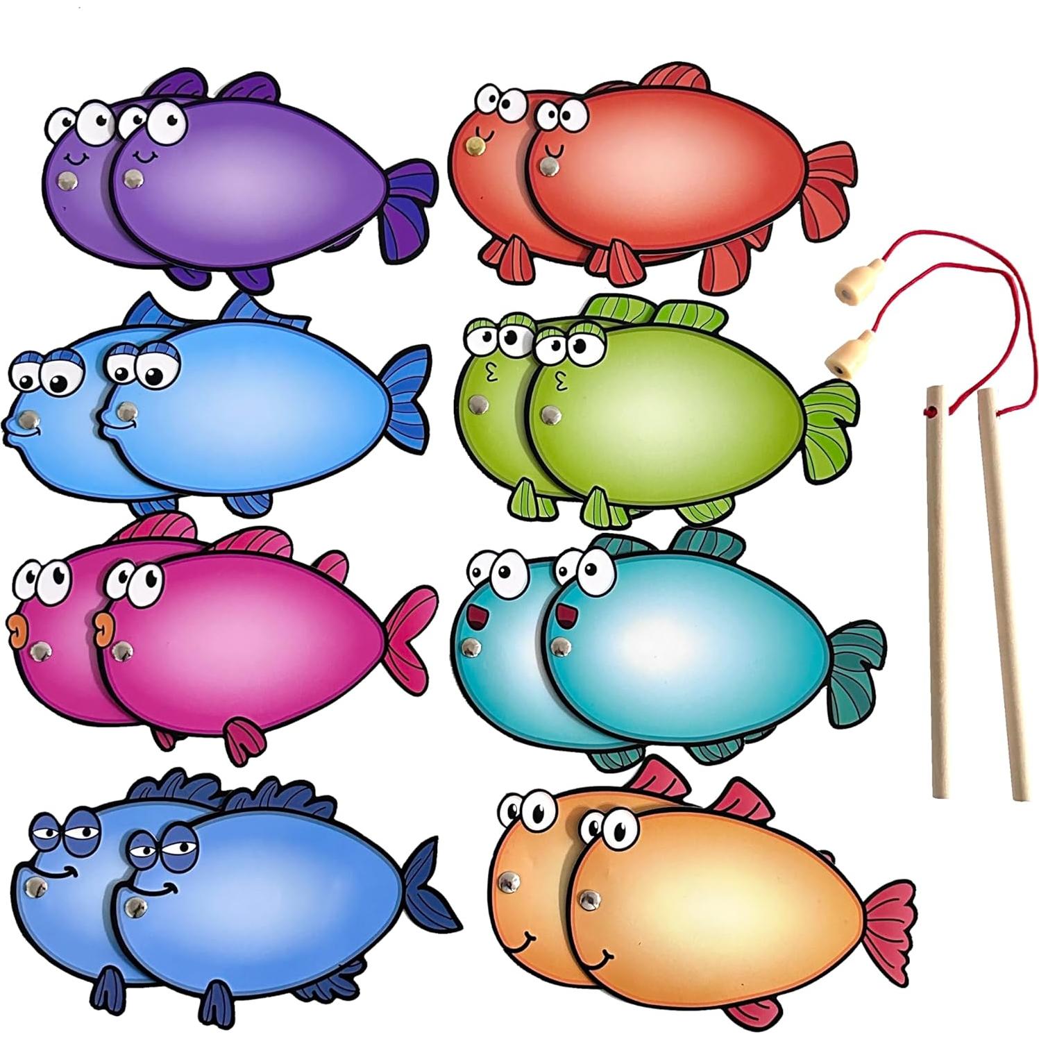 Juego de Pesca Magnético Lachilly para Niños - 16 Tarjetas Borrables