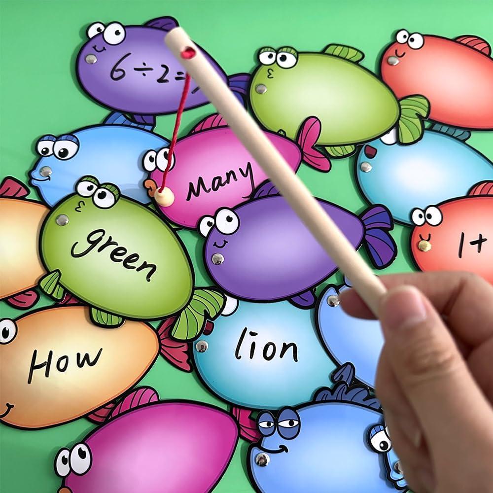 Juego de Pesca Magnético Lachilly para Niños - 16 Tarjetas Borrables