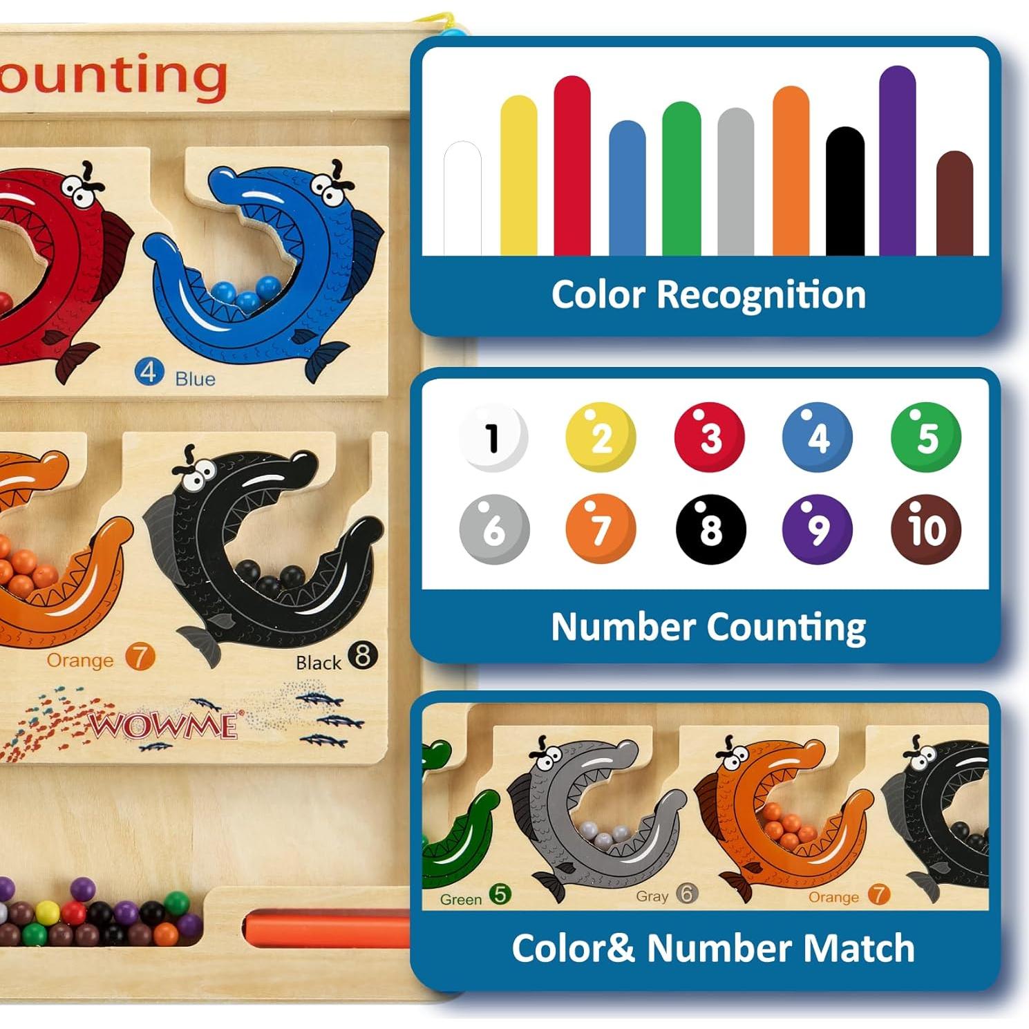 Juego Educativo de Madera WOWME Laberinto Magnético 30.2x26.9cm