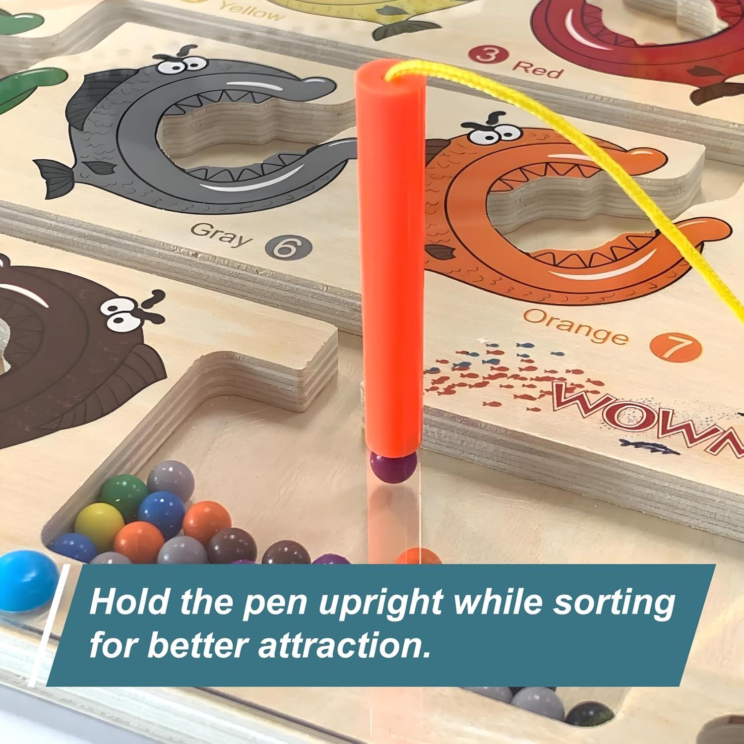 Juego Educativo de Madera WOWME Laberinto Magnético 30.2x26.9cm