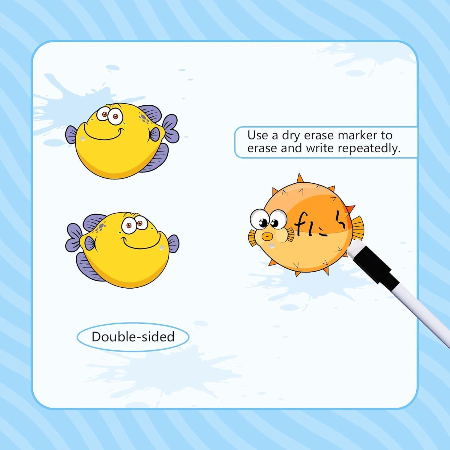 Juego de Pesca Magnético HOOJOJO 16 Tarjetas + 2 Cañas Montessori